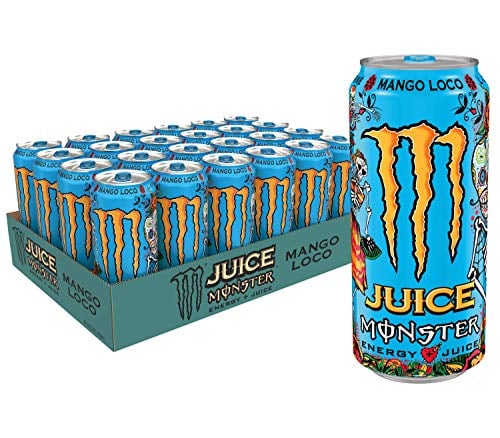 Book Cover Juice Monster Mango Loco, Energy Drink, 16 Ounce (Pack of 24)