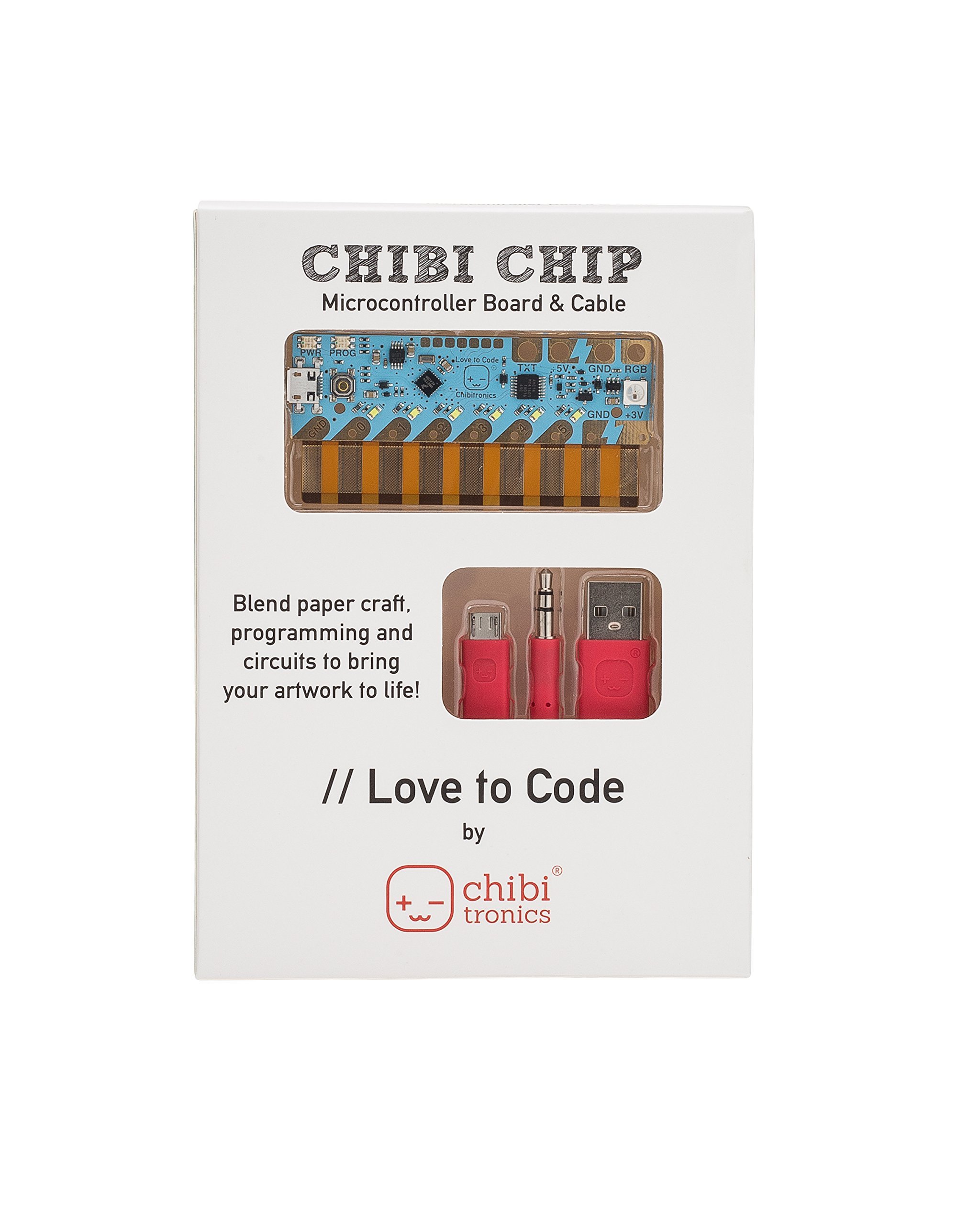 Book Cover Chibitronics Love to Code - Chibi Chip with Cable