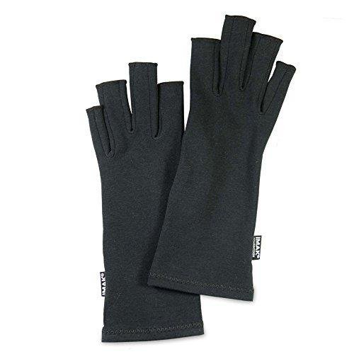 Book Cover IMAK Compression Arthritis Handschuhe fÃ¼r MÃ¤nner und Frauen - Handschuhe mit offenen Fingern (Schwarz, Mittel)