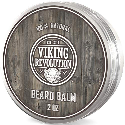 Book Cover Viking Revolution Beard Balm - All Natural Grooming Treatment with Argan Oil & Mango Butter - Strengthens & Softens Beards & Mustaches - Citrus Scent Leave in Conditioner Wax for Men - 1 Pack