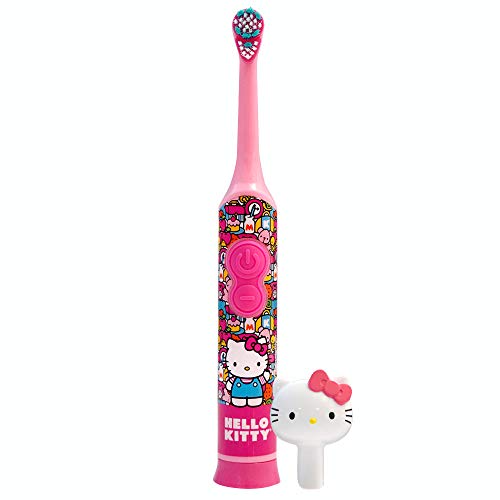 Book Cover Firefly Power Protect Battery Toothbrush with Antibacterial Character Cap - Hello Kitty