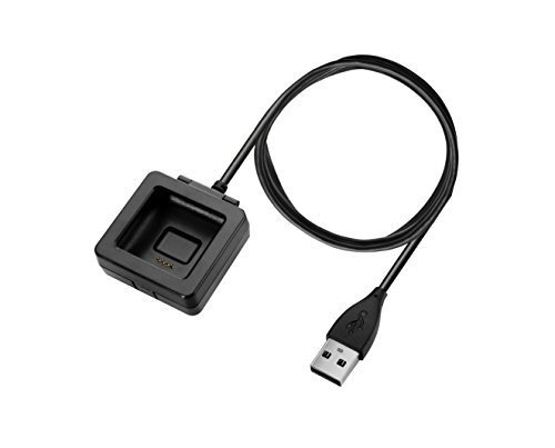 Book Cover Fitbit Blaze Charger, Getwow Replacement USB Charging Cable or Charging Stand for Fitbit Blaze Smart Fitness Watch (Black 1-Pack)