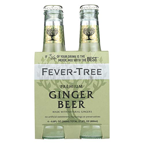 Book Cover Fever Tree Premium Ginger Beer Soda, 6.8 Fluid Ounce - 4 per pack -- 6 packs per case.