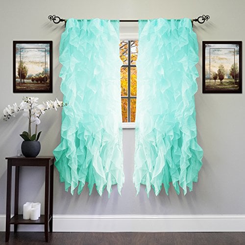 Book Cover Sweet Home Collection Ruffled Window Curtain Panel 50