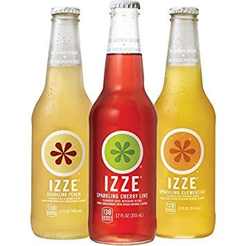 Book Cover IZZE Sparkling Juice, 3 Flavor Variety Pack, 12 Fl Oz Glass Bottles, 12 Count