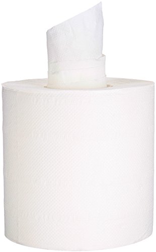 Book Cover AmazonBasics Professional Centerpull Perforated Towels, White, 520 Towels per Roll, 6 Rolls
