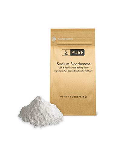 Book Cover Sodium Bicarbonate (Baking Soda) (1 lb.), Environmentally-Friendly Packaging, Pure, Food & USP Grade by Pure Organic Ingredients