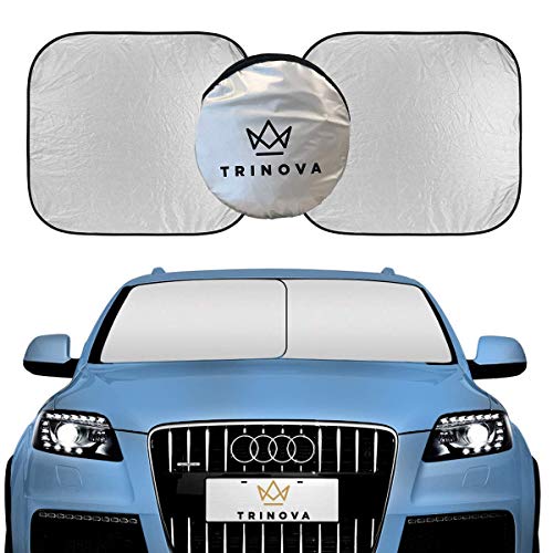 Book Cover TriNova Car Sun Shade Windshield, Sunshade Cover Maximum UV Protection, Universal fit Easy Storage