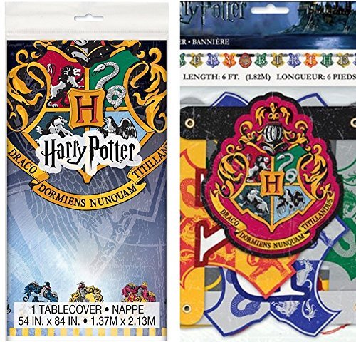 Book Cover Wizard Party - Harry Potter Party Banner and Tablecloth set