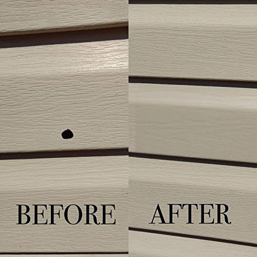 Book Cover Mendyl Vinyl Siding Repair Kit, Cover Any Cracks, Holes, or Blemishes on Vinyl Siding - 10 Patches