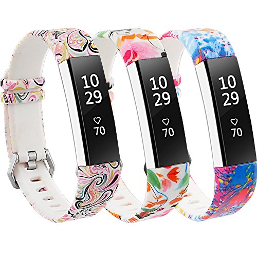 Book Cover RedTaro Bands Compatible with Fitbit Alta and Fitbit Alta HR,Pack of 3(Paisley,Lotus,Splash-Ink),Standard Size for 5.5