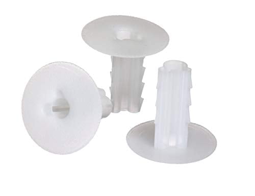 Book Cover Single Feed Thru Bushing - (White) RG6 Feed Through Bushing (Grommet) Replaces Wallplates (Wall Plates) For Coax Coaxial Cable, Network Cable, CCTV - Indoor/Outdoor Rated - 10 Pack