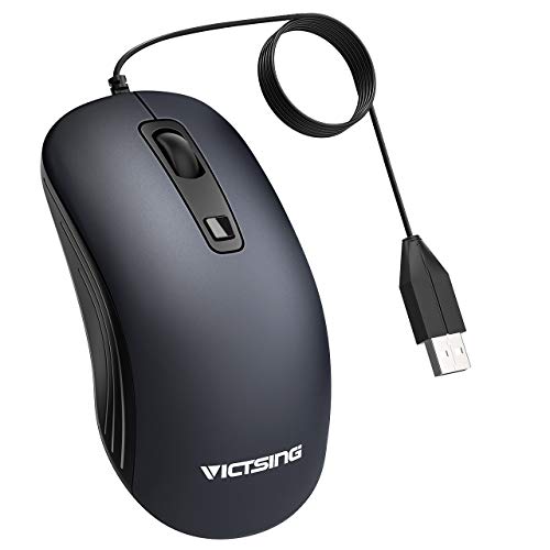 Book Cover VicTsing USB Wired Mouse [3200 DPI] with 4 Adjustable DPI (3200/2400/1200/800), Computer Mouse Optical Mouse for PC, Laptop, Mac, Desktop (5ft Cord)
