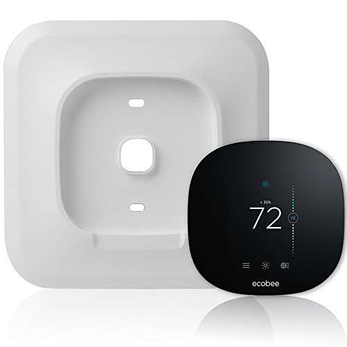 Book Cover Wall Plate Bracket Cover for Ecobee3 lite Smart Wi-Fi Thermostat (White)