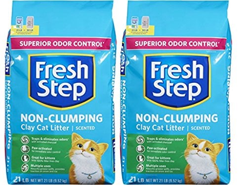 Book Cover Fresh Step Extreme Clay, Non Clumping Cat Litter, Scented, 21 Pounds (2-Pack)