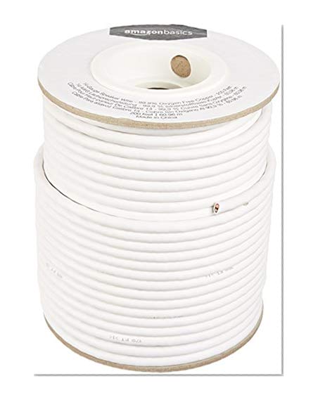 Book Cover AmazonBasics Speaker Wire - 14-Gauge, 99.9% Oxygen-Free Copper, 200 Feet