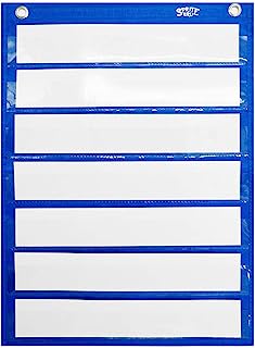Book Cover Magnetic Pocket Chart with 10 Dry Erase Cards for Standards,Daily Schedule,Activities,Class demonstrations