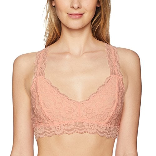 Book Cover Amazon Brand - Mae Women's Racerback Lace Plunge Bralette (for A-C cups)