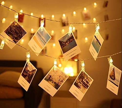 Book Cover Adecorty Christmas Gift for Teen Girl, 40 LED Photo Clip String Lights USB Powered Fairy Lights, Hanging Dorm Lights with Clips for Teen Girls Bedroom Decor Christmas Birthday Gifts for Teens