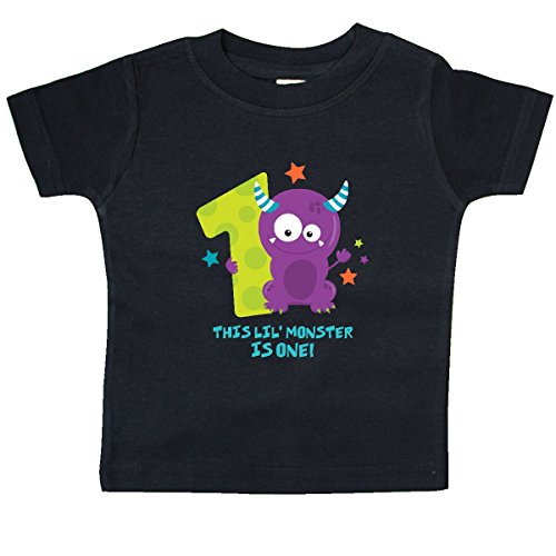 Book Cover inktastic Monster 1st Birthday Baby T-Shirt 18 Months Black