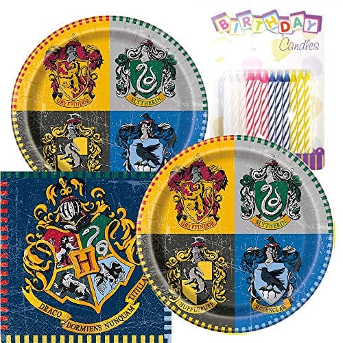 Book Cover Harry Potter Party Plates Napkins Cups Serves 16 (Plates Napkins)