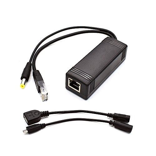Book Cover Micro USB Active 5 Volt IEEE 802.3af PoE Splitter for Remote USB Power Over Ethernet to Tablets, Dropcam, Nest Cam or Raspberry Pi, Use with 10/100M PoE Switches or PoE Injector