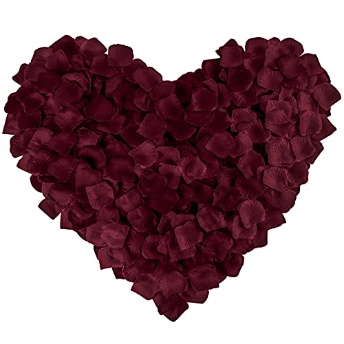 Book Cover Neo LOONS 1000 Pcs Artificial Silk Rose Petals Decoration Wedding Party Color Burgundy