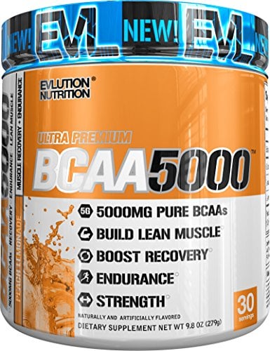 Book Cover Evlution Nutrition BCAA5000 Powder 5 Grams of Premium BCAAs (30 Servings, Peach Lemonade)
