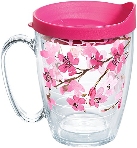 Book Cover Tervis Sakura Japanese Cherry Blossom Made in USA Double Walled Insulated Tumbler Travel Cup Keeps Drinks Cold & Hot, 16oz Mug, Classic