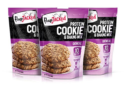 Book Cover FlapJacked Protein Cookie and Baking Mix, Oatmeal, 3 Pack