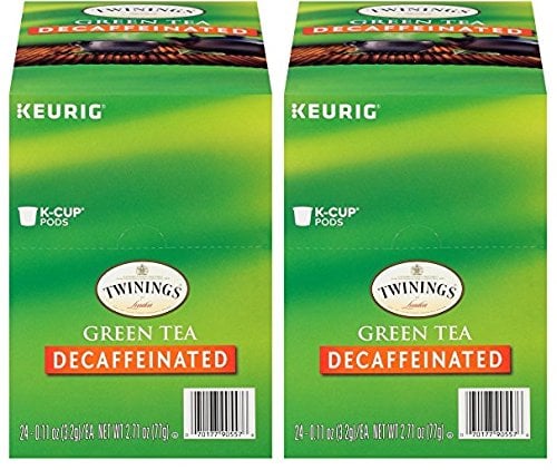 Book Cover Twinings Decaf Green Tea K-Cup Pods for Keurig, Decaffeinated Pure Green Tea, Smooth Flavour, Enticing Aroma, 24 Count (Pack of 2)