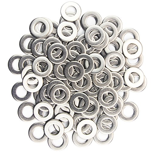 Book Cover Sutemribor M3x6mmx0.5mm Stainless Steel Flat Washer, 100 Pieces
