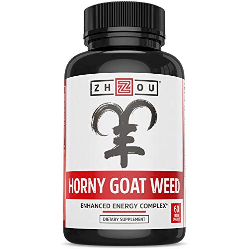 Book Cover Zhou Premium Horny Goat Weed Extract with Maca & Tribulus | Enhanced Energy Complex for Men & Women | 30 Servings, 60 Veggie Capsules
