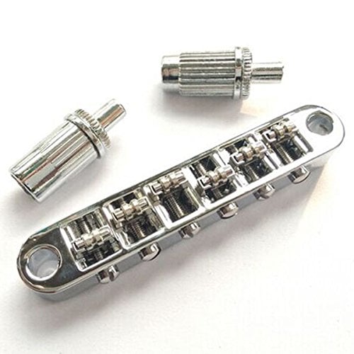 Book Cover Chrome Guitar Roller Saddle Tune-O-Matic Bridge Fit For Les Paul SG Dot Bigsby Guitar M8 Threaded Posts