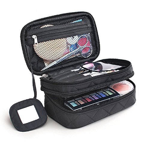 Book Cover MONSTINA Makeup Bag for Women,Pouch Bag,Makeup Brush Bags Travel Kit Organizer Cosmetic Bag (zblack)