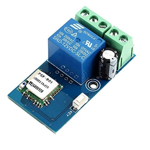 Book Cover WHDTS WiFi Relay Delay Switch Module Self-Lock Latching Mode Low Power Smart Home Remote Control DC 12V Compatible with iOS Andriod APP 2G/3G/4G Network