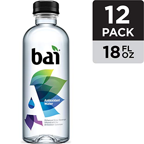 Book Cover Bai Antioxidant Water, Alkaline Water, Infused with the Antioxidant Mineral Selenium, Purified Water with Electrolytes added for Taste, pH Balanced to 7.5 or Higher, 18 Fluid Ounce, 12 count