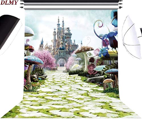 Book Cover DLMY 5x7ft Alice in Wonderland Birthday Party Supplies Photography Backdrop for Photo Backgrounds Decorations Studio Props