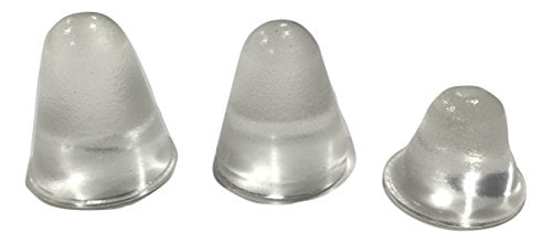 Book Cover Cone Shaped Clear Rubber Bumpers - 16 PC Combo - Tall Rubber Feet Spacers for Electronics, Computer Audio Equipment, Car Truck Bug Deflector, Cutting Boards, Picture Frames, Cabinet Door
