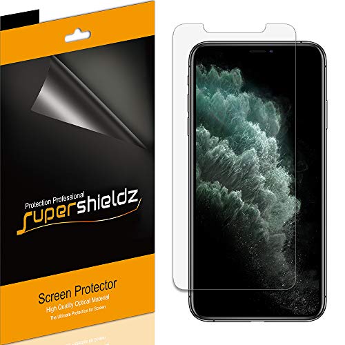 Book Cover (6 Pack) Supershieldz Designed for Apple iPhone 11 Pro, iPhone XS and iPhone X (5.8 inch) Screen Protector, High Definition Clear Shield (PET)