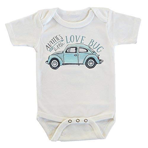 Book Cover Witty and Bitty Auntie's Little Lovebug Onesie/Bodysuit, Gifts from Aunt, Funny Onesie
