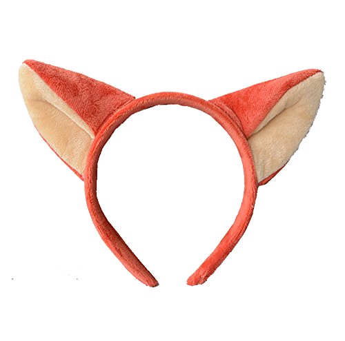 Book Cover Elaine Room Headband Fox Ear Hairband Christmas Party Birthday Headwear (red fox)