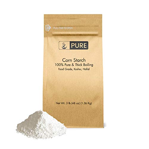 Book Cover Corn Starch (3 lb.) by Pure Organic Ingredients, Thickener For Sauces, Soup, & Gravy, Highest Quality, Kosher, USP & Food Grade, Vegan, Gluten-Free, Eco-Friendly (Also in 4 oz, 8 oz, 1 lb, & 2 lb)