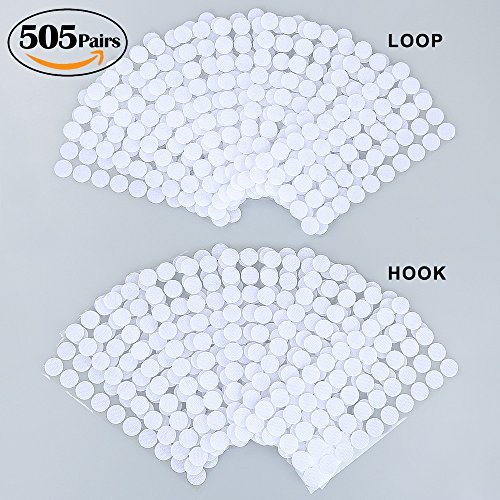 Book Cover Hook & Loop Sticky Dots 505 Pairs (1,010pcs) - 3/4