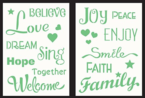 Book Cover GSS Designs Pack of 2 Stencils Decor - 6