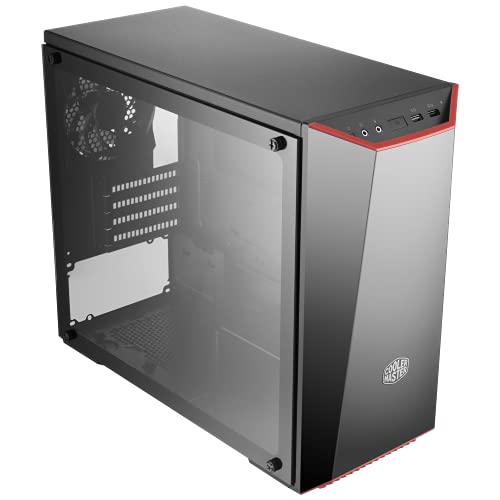 Book Cover Cooler Master MasterBox Lite 3.1 TG mATX Case with Dark Mirror Front Temper Glass Side Panel Customizable Trim Colors (MCW-L3S3-KGNN-00)