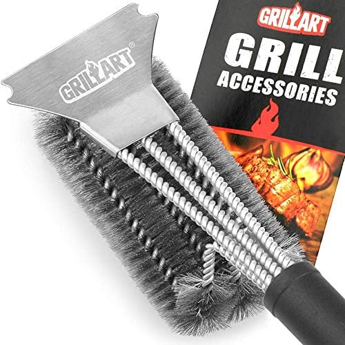 Book Cover GRILLART Grill Brush and Scraper Best BBQ Brush for Grill, Safe 18