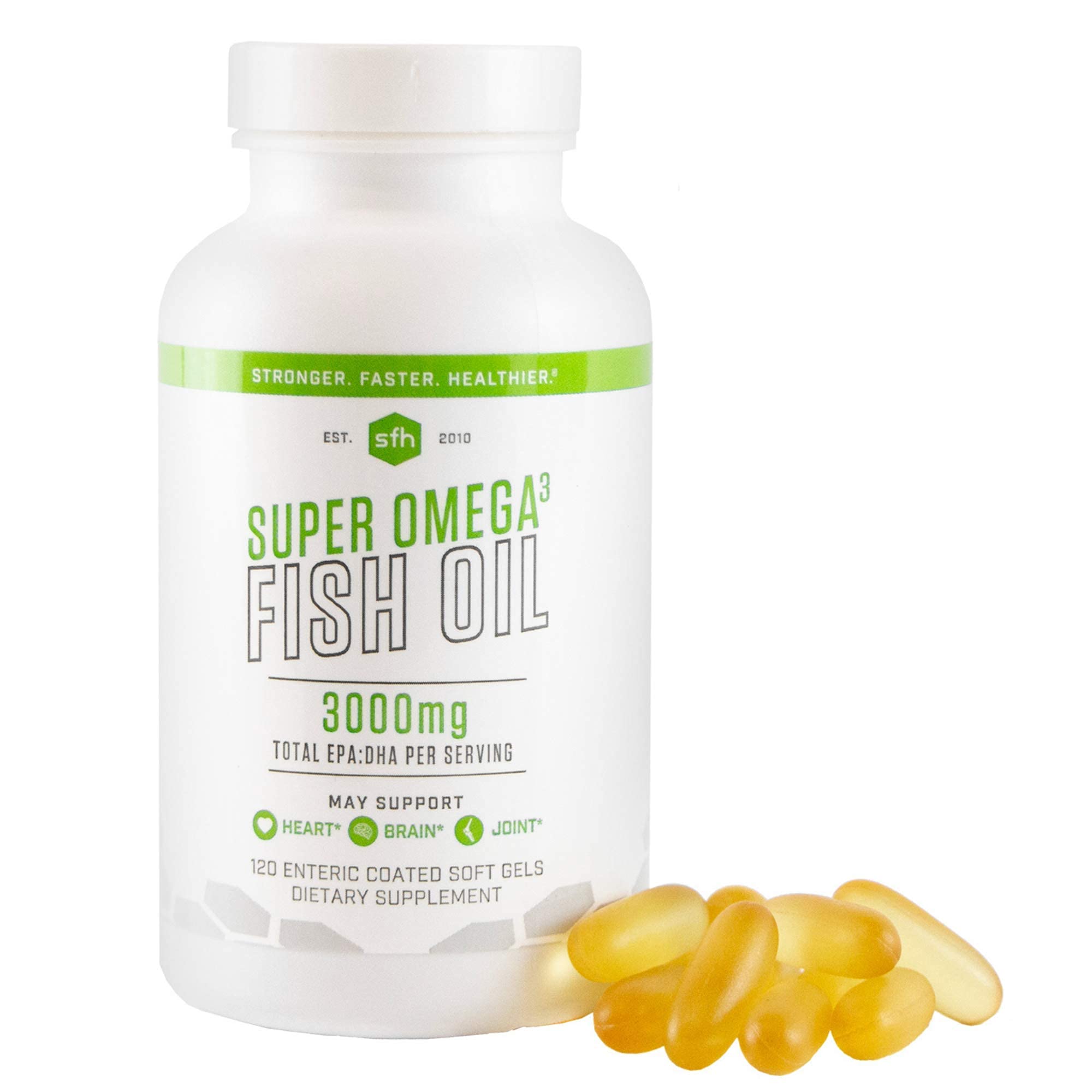 Book Cover SFH Super Omega 3 Fish Oil Highly Concentrated 3900mg Omega 3 | Sustainably Sourced Alaskan Pollock Fish Oil for Heart Joint Brain Health (Capsule, 120ct)…