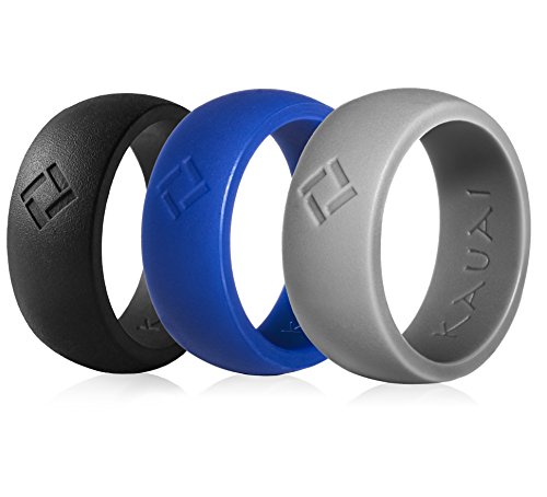 Book Cover KAUAI Silicone Rings for Men & Women. AZTEC Style. Leading Brand for Quality & Comfort in Wedding Bands. Men's Active Workout Silicon Rubber Rings. Classic Solid Band