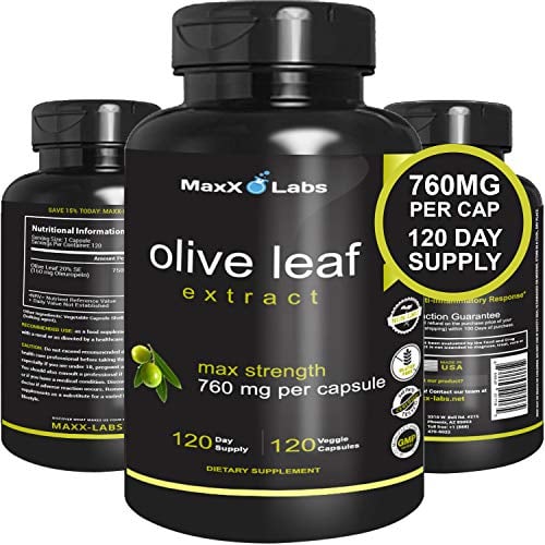 Book Cover Best Olive Leaf Extract 750mg/120 Capsules - Super Strength Oleuropein Nature's Way to Support Immune System, Blood Pressure & Cardiovascular Health - Premium OLE Antioxidant Supplement Pills